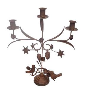 Three <b>Light</b> Candle Holder Birds And <b>Star</b> For Home Decor Handmade Stand for <b>Christmas</b> & Festival High Quality Candle Holder - Product Image 1