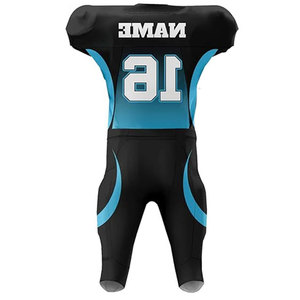 Tenue d'équipe de football américain grande taille, couleur unie, impression numérique, anti-bactérienne, sublimation, ensemble en gros, manches courtes - Product Image 3