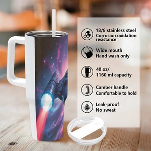 40oz <b>Large</b> Stainless Steel Tumbler With Handle For Factory Warehouse Employees - Product Image 5