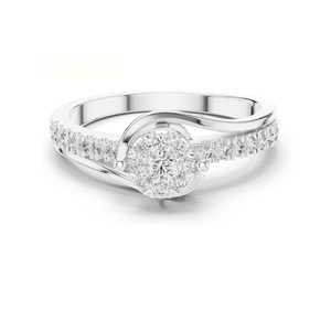Bague de fiançailles solitaire en diamant de laboratoire de 2 carats au total, en or jaune 14 carats, sertie de quatre griffes classiques, pour - Product Image 4