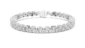 Bracelet tennis tendance en diamants ronds cultivés en laboratoire, serti en or rose 18 carats, idéal pour offrir, pour les fêtes, les mariages, le quotidien ou le bureau, pour femmes. - Product Image 5