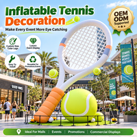 Raquette de tennis gonflable géante, décoration publicitaire personnalisée pour événements sportifs, affichage pour centres commerciaux et festivals