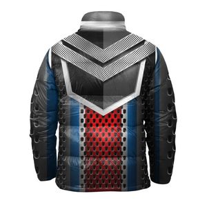 Designer Brand Winter <b>Men's</b> Soft Shell Puffer <b>Jacket</b> with Turtleneck Collar Breathable Outdoor Cotton Lined - Product Image 4