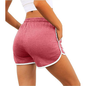 Shorts déchirés à bords bruts pour femme, en molleton, taille haute, poches latérales, cordon de serrage, taille élastique, coupe décontractée, tenue décontractée - Product Image 3