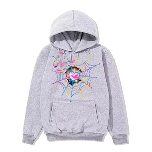 Sudadera con Capucha Spider-Man, con Bolsillo, Logotipo Personalizado en el Frente, Unisex, Blanca y Negra, Informal, Forro Polar, Ecológica, 100% Algodón - Product Image 4