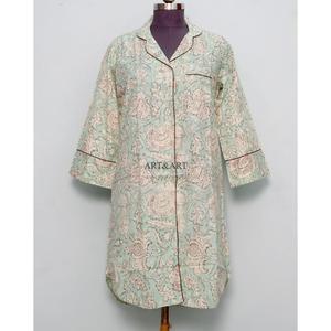 Vestidos Casuales Bohemios para Mujer, Hechos a Mano, Estampados con Flores, Cuello en V, Manga Larga, Midi, Transpirables, Ecológicos, Lavables, Cintura Natural - Product Image 4