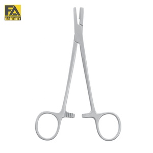 Fórceps de operación de acero inoxidable Manual 5,4mm Fórceps de aguja dentada Fórceps de alambre en forma de bayoneta recta de 5,14 pulgadas - Product Image 1