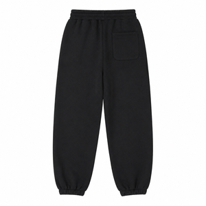 Pantalones Deportivos de Algodón Negro para Hombre, Cintura Elástica con Cordón, Pantalones Casuales con Bolsillos Laterales, Transpirables, de Peso Medio, para Otoño - Product Image 2
