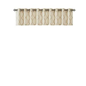 Mantovana con stampa traforata Beige/oro, mantovana e mantovana da 50x18 ", - Product Image 2