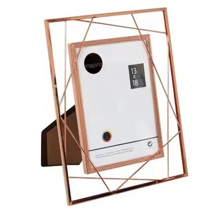 Premium Metal Glass Photo <b>Frame</b> Decorative Table <b>Frame</b> Clear Glass Panel Luxury Gift Item Modern Interior Home Decoration - Product Image 1