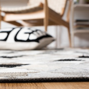 NOUVEAU Collection 2023 Cuir de vachette Gris Blanc & Noir 100% Tapis en cuir de vachette naturel fait main Patchwork Tapis en cuir de vachette - Product Image 2