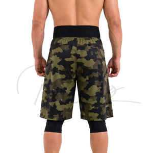 Nouveaux shorts Awrah personnalisés avec logo camouflage, couleur blanche unie, shorts de plage musulmans Awrah, shorts Awrah pour hommes - Product Image 2