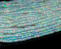 Collier de luxe en opale de Welo d'Éthiopie de qualité AAA, perles rondes de 3 mm, multicolores, opale naturelle, 16 pouces, pour les occasions spéciales