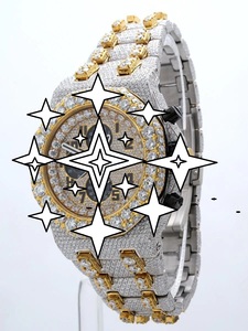 Luxury Unisex Stainless Steel Watch Dial Glass Analog Quartz <b>Chronograph</b> 41mm Square Case Push Button Hidden Clasp Auto Date - Product Image 2