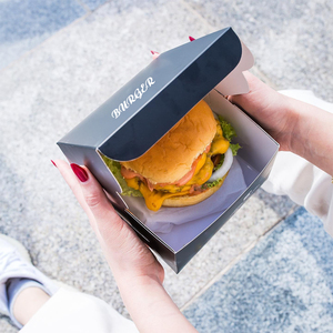 Cajas De Papel Cuadradas Personalizadas Para <span class=keywords><strong>Hamburguesas</strong></span>, Papas Fritas, Nuggets De Pollo Personalizadas Caja De Packaging Hamburguesa - Product Image 2