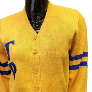 Custom Greek |1922| Sorority|Sigma| SGRho <b>Cardigan</b> gold yellow women's sweaters Embroidered <b>Cardigan</b> College Greek Paraphernalia - Product Image 2