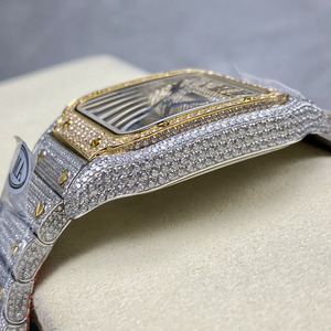 Reloj Mecánico para Hombre con Moissanita VVS, Estilo Hip Hop, con Incrustaciones de Diamantes, Marca de Lujo, Pasa el Test de Diamantes - Product Image 2