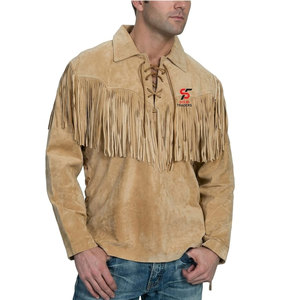 Solid Trader <b>Mens</b> <b>Suede</b> Fringe Leather <b>Jacket</b> Western Tassel Style Premium Quality Durable <b>Suede</b> Fashion Clothing - Product Image 1