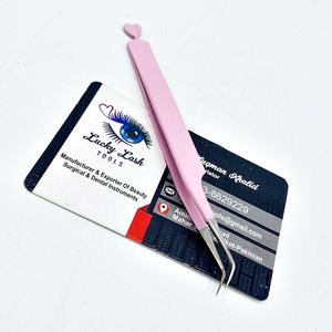 Pinzas para Pestañas LUCKY LASH TOOLS, Color Rosa Claro, Punta de Microfibra Suave de 10 mm, Acero Inoxidable de Alta Calidad, Logotipo Personalizado, Pinzas para Pestañas en Polvo - Product Image 3