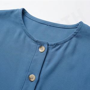 ชุดอาบายะห์สำหรับสตรีมุสลิม ผ้าคุณภาพดีที่สุด ติดกระดุมด้านหน้า แขนยาว ผลิตจากผ้าไหม รับผลิตตามแบบ OEM ดีไซน์หรูหรา - Product Image 4