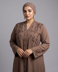 Black Dubai Muslim Women Abaya <b>Dress</b> with Hijab Elegant Beads Stones Hand Work Modest Abaya Style New Collections 2026 - Product Image 2