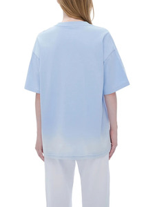 Camiseta Oversize Azul Cielo Unisex con Hombros Caídos, de Algodón Pesado, Ajuste Holgado Casual, Premium Lisa - Product Image 2