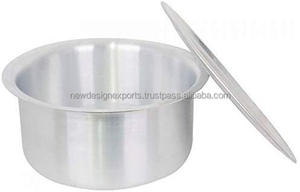 Juego de utensilios de cocina de acero inoxidable Classic Patila/Bhagona/Tapeli con tapa de acero inoxidable (plata 5 L) - Product Image 2