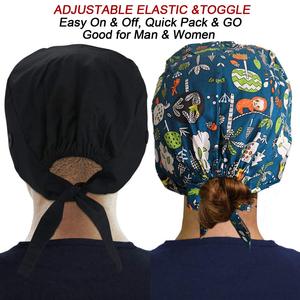Custom Printing Adjustable Cotton Polyester High Quality Unisex Nursing <b>Scrub</b> <b>Caps</b> Custom Logo for Hospital Use Quick Dry - Product Image 5