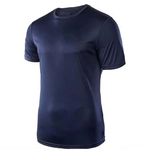 Camisetas Deportivas de Algodón/Poliéster para Hombre, Color Sólido, Transpirables, con Estampado Digital, Color Azul Marino, Pakistán - Product Image 2