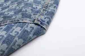 Chaqueta Vaquera de Algodón 100% Personalizada de Alta Calidad con Impresión Láser de Lujo, Ropa para Hombre, Chaquetas Vaqueras para Hombre - Product Image 4