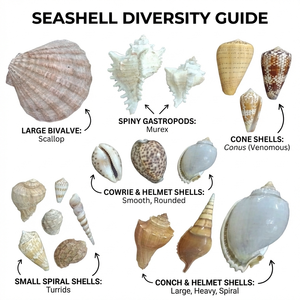 Conchas Marinas Naturales Blancas Surtidas, Conchas de Mar y Vieiras para Manualidades, Decoración de Bodas en la Playa, Relleno de Jarrones para Acuarios, Venta al por Mayor - Product Image 6