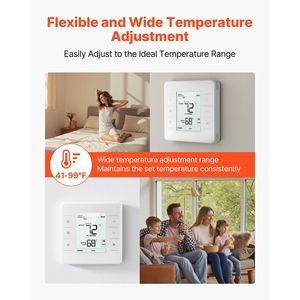 Termostato Programable de 7 Días con Pantalla LED Retroiluminada para Sistemas HVAC Domésticos, para Bomba de Calor, Aire Acondicionado y Calefacción por Suelo Radiante - Product Image 4