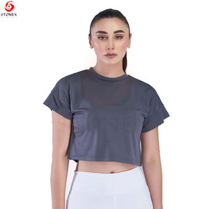 Women's Regular Fit <b>Crop</b> <b>Top</b> T-Shirt Crew Neck Short Sleeve Solid Casual Breathable Eco-Friendly Spring/Summer Everyday Wear - Product Image 5