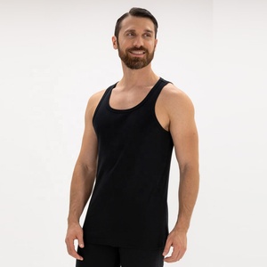 Débardeur en tricot pour homme, vente en gros, été, décontracté, uni, coupe ajustée, vêtements de sport et de fitness, séchage rapide, 100% coton - Product Image 1