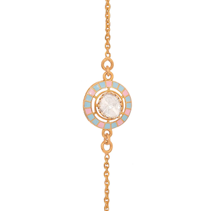 Bracelet en diamants Polki multicolores élégant, inspiré du style Polki, avec des détails de pierres vibrantes - Product Image 3