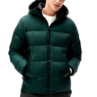 Veste matelassée en toile décontractée d'hiver pour hommes, personnalisable avec logo, à capuche, coupe-vent, poches multiples, disponible en plusieurs couleurs