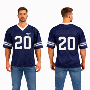 Camiseta Deportiva Transpirable de Malla Blanca Personalizada para Fútbol Americano, con Número Impreso, Uniforme de Equipo, Camiseta de Entrenamiento, Talla Grande - Product Image 4