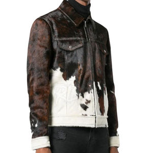 Chaqueta de Cuero de Oveja Auténtica con Flecos de Gamuza Marrón para Hombre, Estilo Motero Occidental, Chaqueta de Invierno, Venta al Por Mayor, Personalizable OEM - Product Image 2