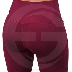 Pakistan Made Durable Fitness Women's <b>Leggings</b> Mid Waist Solid <b>Pattern</b> Full Length Spandex/Polyester Eco-Friendly Simple Design - Product Image 4