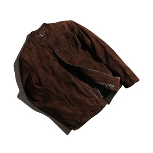 Veste bomber en cuir de mouton personnalisée en gros pour hommes, veste d'aviateur en cuir véritable, chaude pour l'hiver, OEM en gros, véritable cuir - Product Image 4