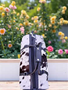 Bolsa de Viaje de Piel Auténtica OEM con Cierre de Cremallera, Bolsa de Fin de Semana de Gran Capacidad, Equipaje de Mano LHDB-0085 - Product Image 3