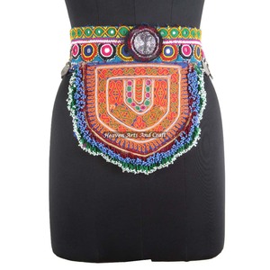 Vintage Belt Belly Dance Bead Afghani Traditional Waist Belt Kuchi Tribal BB069 <b>Old</b> Banjara Real Vintage Handmade Beaded Belts - Product Image 1