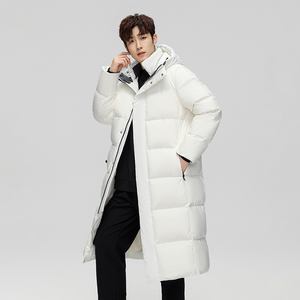 Manufacturer Custom Unisex <b>Long</b> Puffer Jacket Warm Winter Hooded Heavyweight Down <b>Coat</b> Oversized Outerwear For <b>Men</b> And Women - Product Image 1