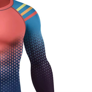 Vêtements de sport pour hommes à manches longues, anti-bactériens, respirants, à séchage rapide, en spandex/nylon, personnalisables en gros, OEM - Product Image 6