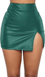 Mini-jupe en cuir pour femme, taille haute, coupe ajustée, idéale pour les soirées et clubs, avec logo personnalisé, fournisseur d'usine de vêtements OEM ODM - Product Image 5