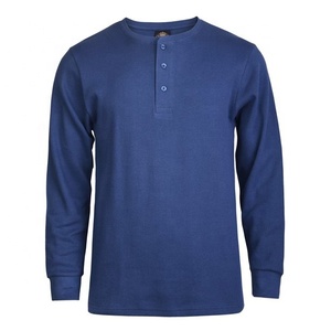 T-shirts d'hiver en molleton à manches longues pour hommes de couleur unie imprimée sur mesure 100% coton Service OEM - Product Image 3