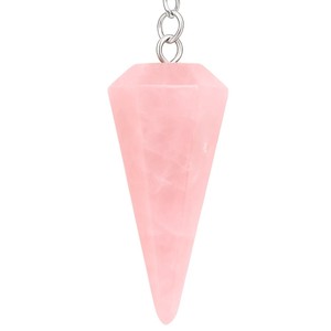 เพนดูลัมคริสตัลโรสควอตซ์ทรงกรวยขัดเงาแกะสลักสวยงาม อุปกรณ์ดาวซิ่งสำหรับบำบัดพลังงาน ขายส่งยอดนิยม - Product Image 4