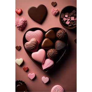 Plateau en métal en forme de cœur de luxe, organiseur de chocolats, plateau décoratif pour la présentation de bonbons, cadeaux pour la Saint-Valentin, plateaux de service pour bonbons en gros - Product Image 1
