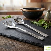 Set Peralatan Makan Spiral Putar Buatan Tangan Ramah Lingkungan dari The Crafts Village, Aman untuk Mesin Cuci Piring, Terbuat dari Logam