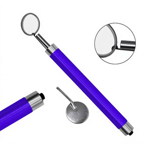 Premium Quality Dental Mouth <b>Mirror</b> with <b>LED</b> Light Blue Color Handle Oral Examination Instrument German Stainless Steel - Product Image 1